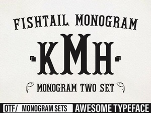 Elegant Fishtail Monogram Fonts for Stylish Projects