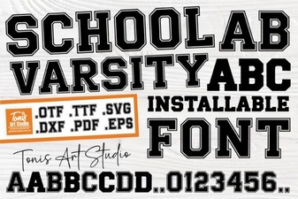 Design School Spirit with a Varsity Font Style