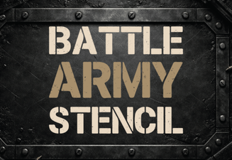 Battle Stencil Fonts: Military Design for Bold Projects